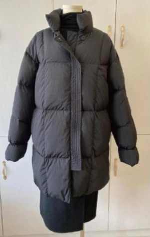 Charcoal Quilted Coat