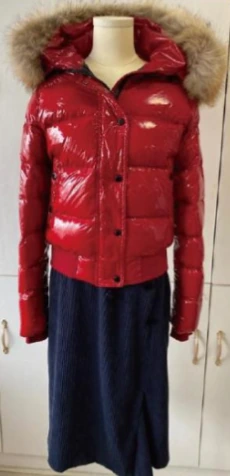 Glossy Red Padded Jacket