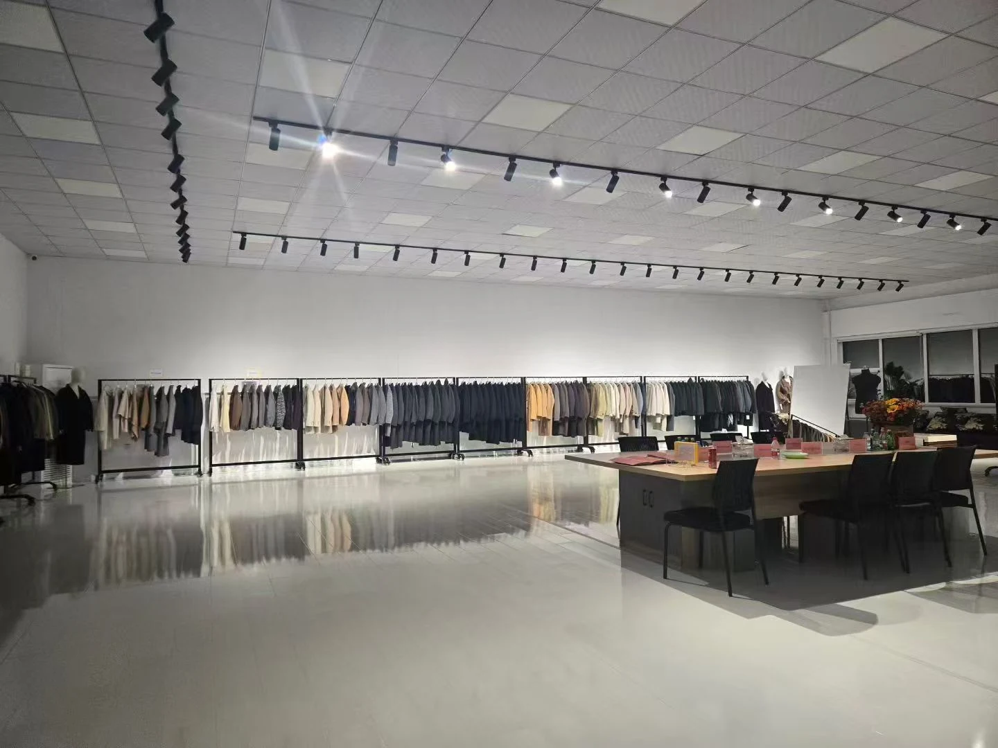 Nanong showroom with garments on display